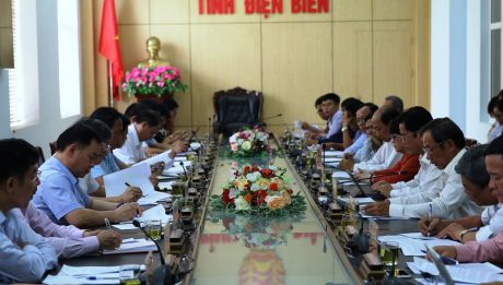 Lãnh đạo VRG làm việc với lãnh đạo tỉnh Điện Biên về thực hiện Dự án phát triển cây Cao su trên địa bàn tỉnh.