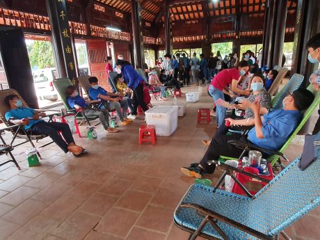 Lực lượng ĐVTN tham gia hiến máu nhân đạo